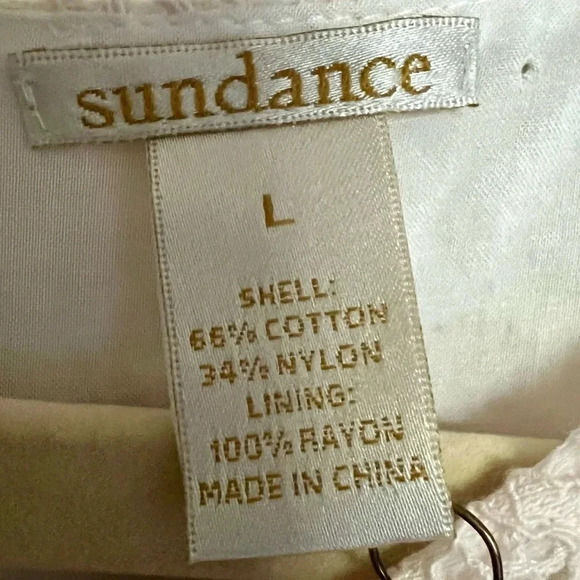 NWT Sundance Julia Blush Tiered Lace Dress Short Sleeves Size Large - Picture 10 of 13